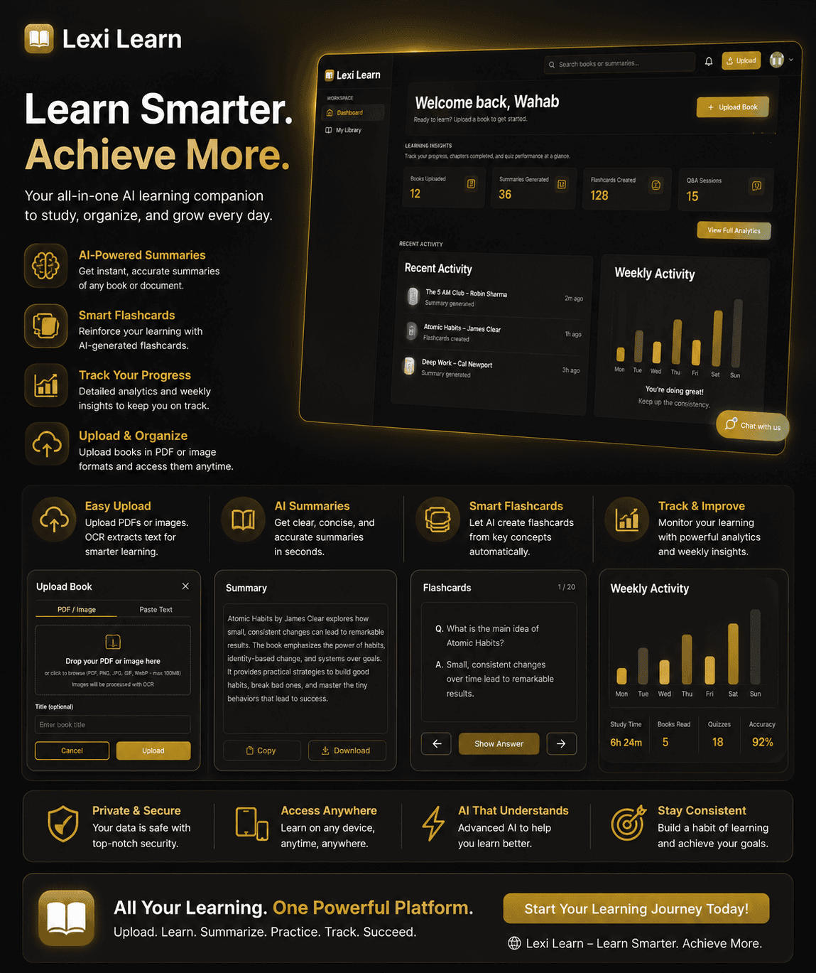 LexiLearn dashboard spotlight