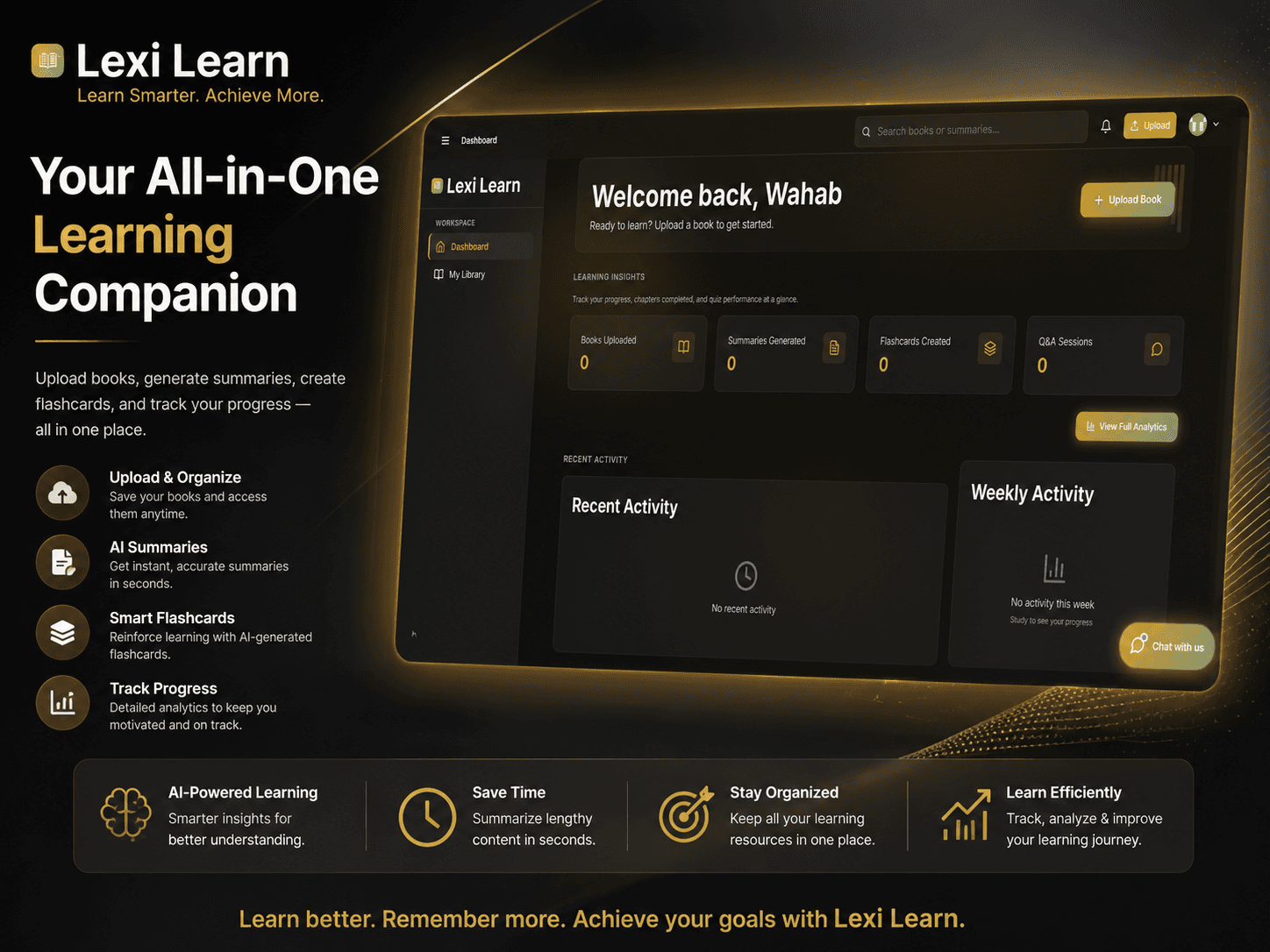 LexiLearn flashcards and quizzes spotlight